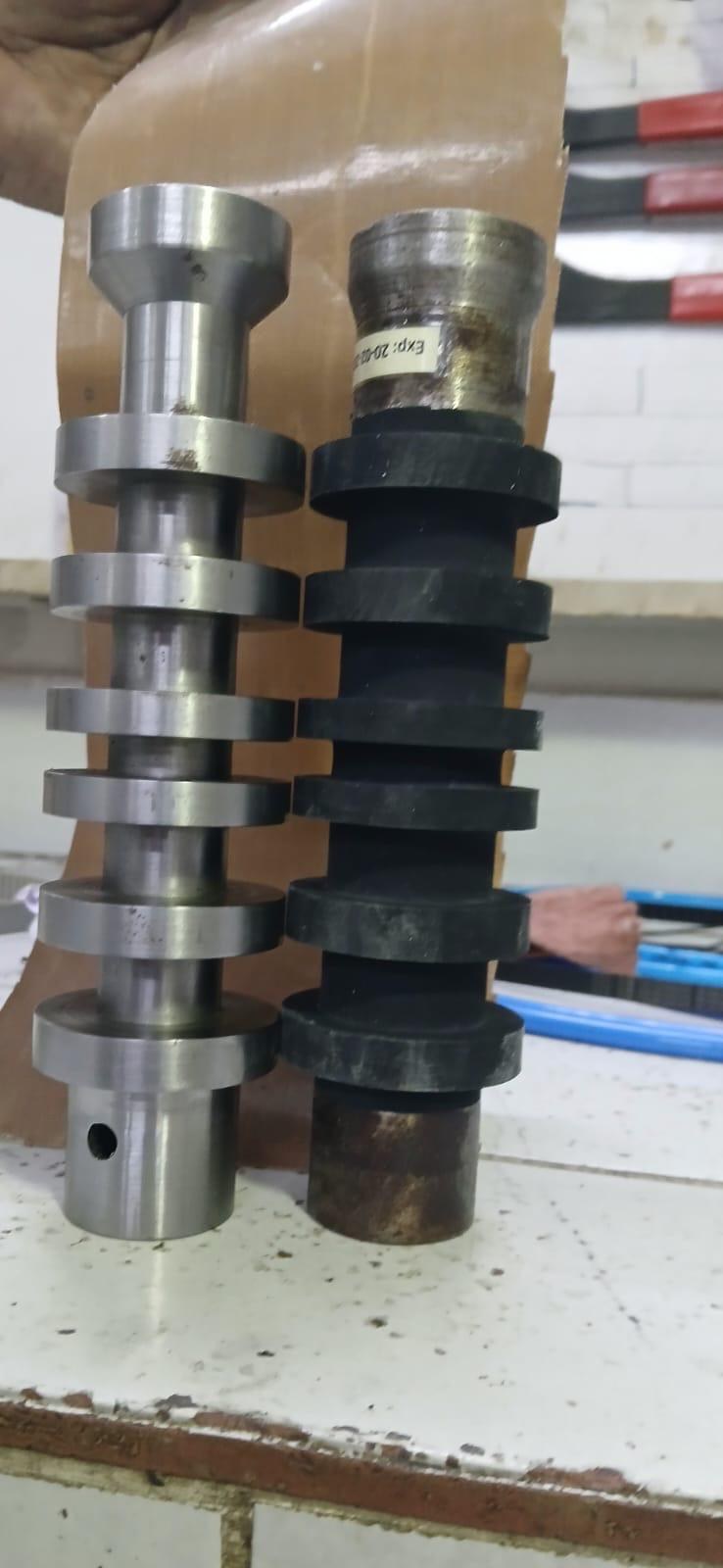 Machined metal shafts and ring assemblies